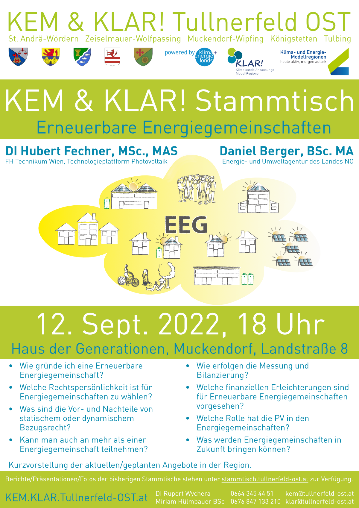 Einladung zum KEM & KLAR Stammtisch am 12. September2022