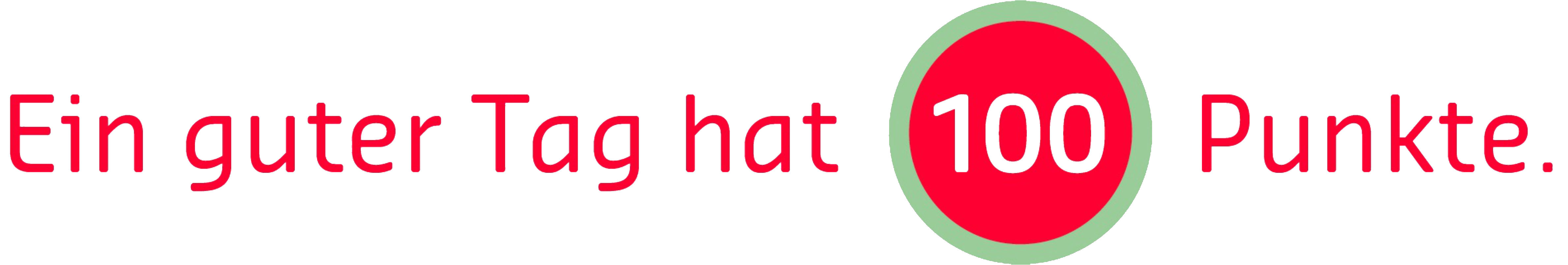 100Punkte Schriftzug